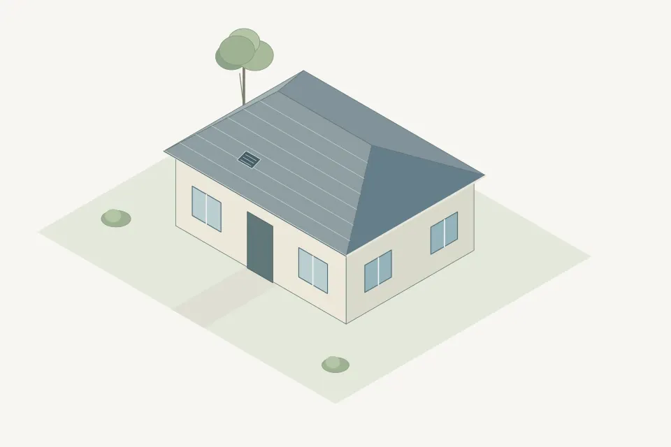 Illustration of a generic property with simple footprint