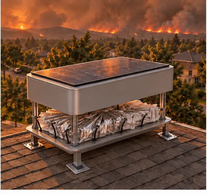 Concept visualization of the PyroVeil rooftop housing in the housing opens stage